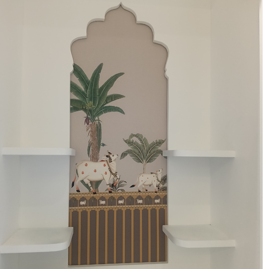 Gokul Palms wall Mural for mandir