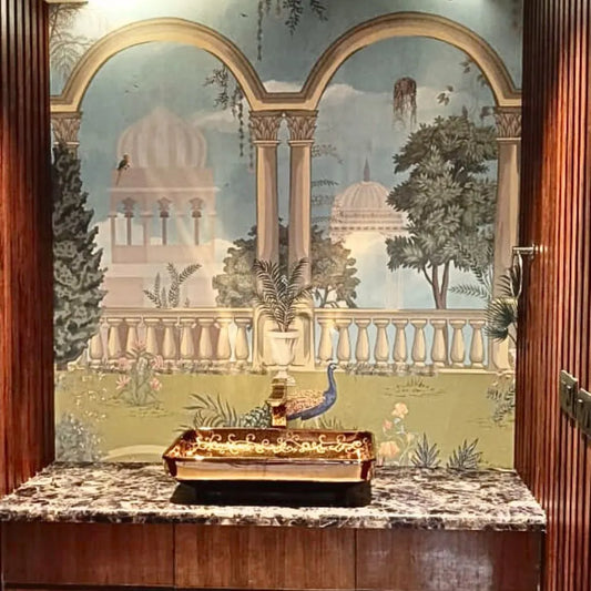 Peacock Mural wallpaper