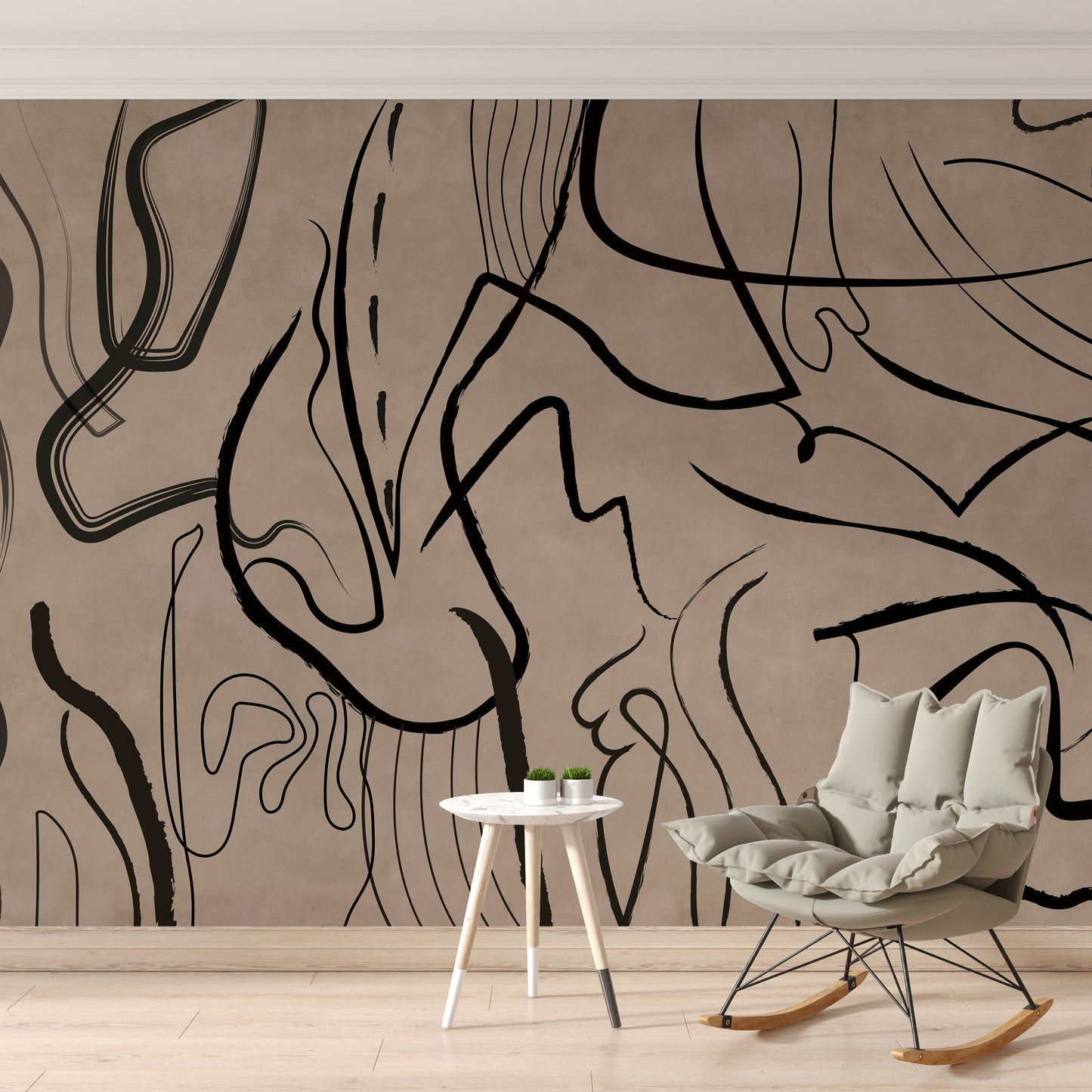 Abstract Brushstrokes wall art for wallpaper
