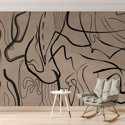 Abstract Brushstrokes wall art for wallpaper