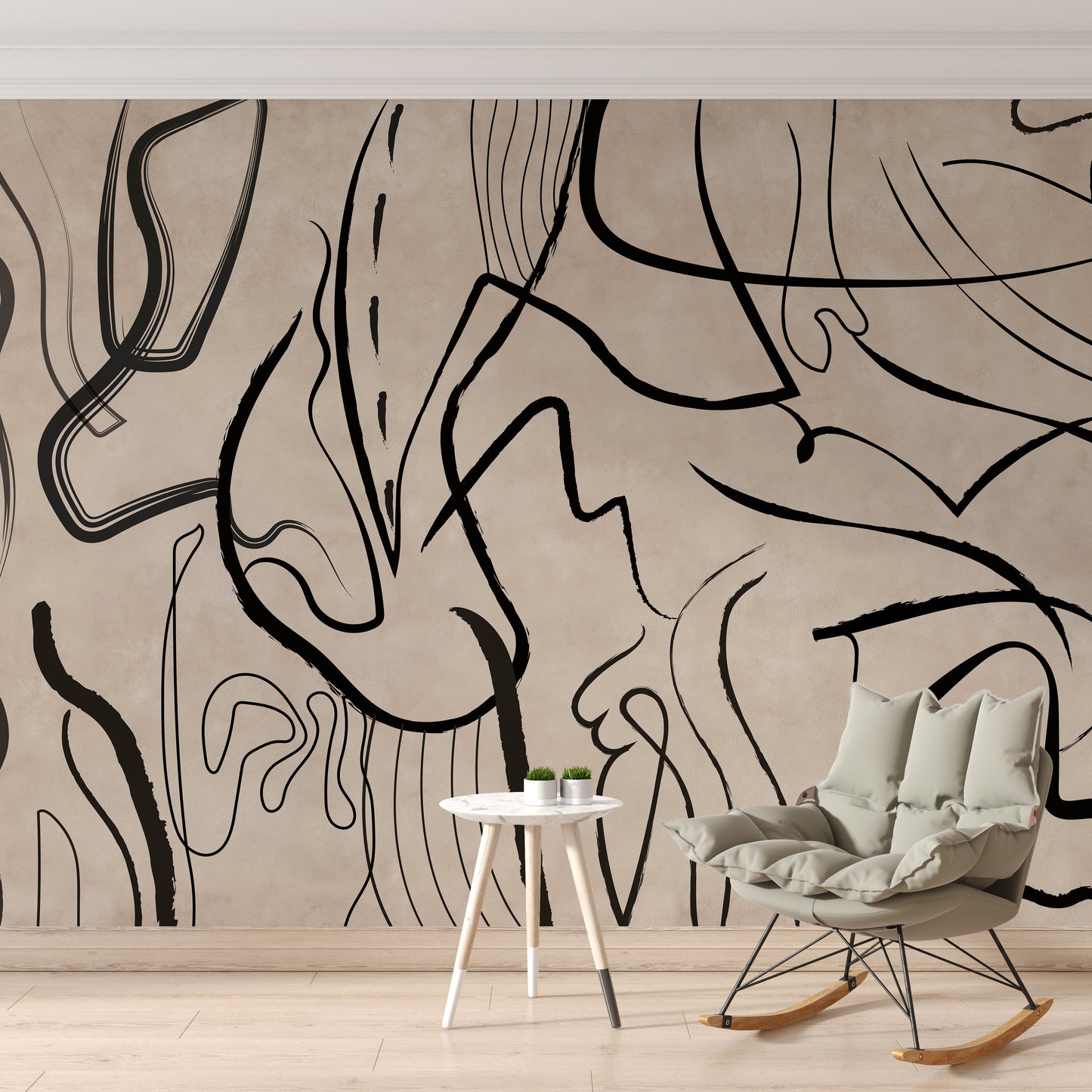 Abstract Brushstrokes wall art for wallpaper