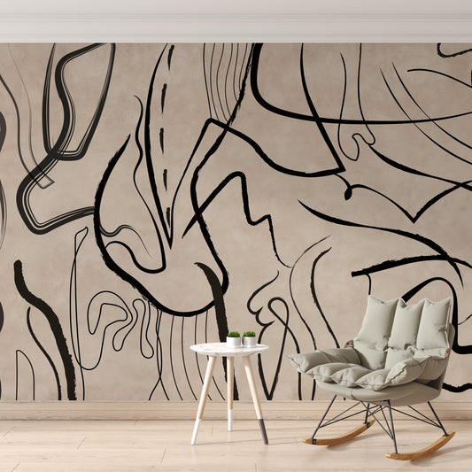Abstract Brushstrokes wall art for wallpaper