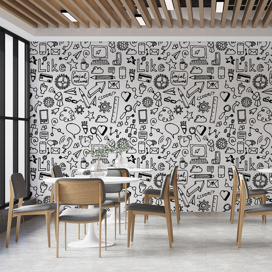 Doodlegram Custom Wallpaper for Walls