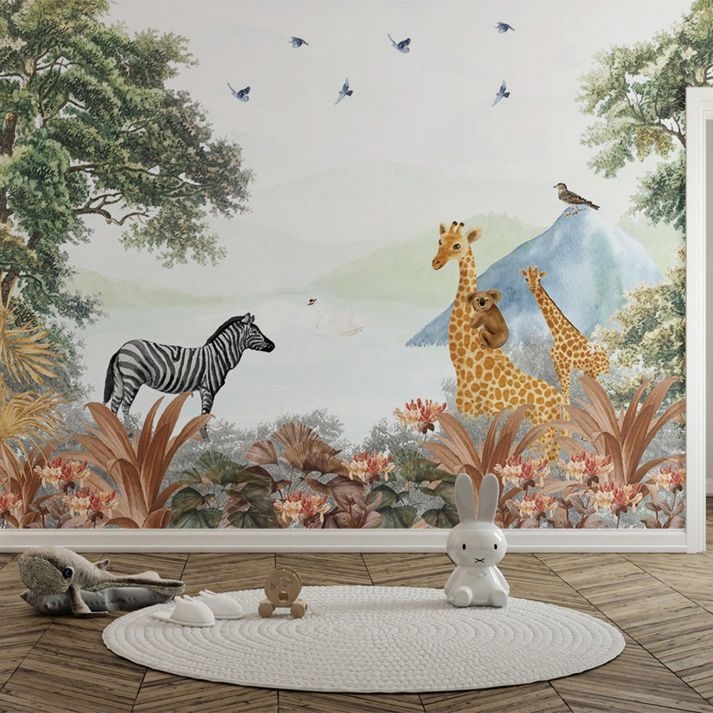 Jungle Adventure Wall mural kids room Wallpaper
