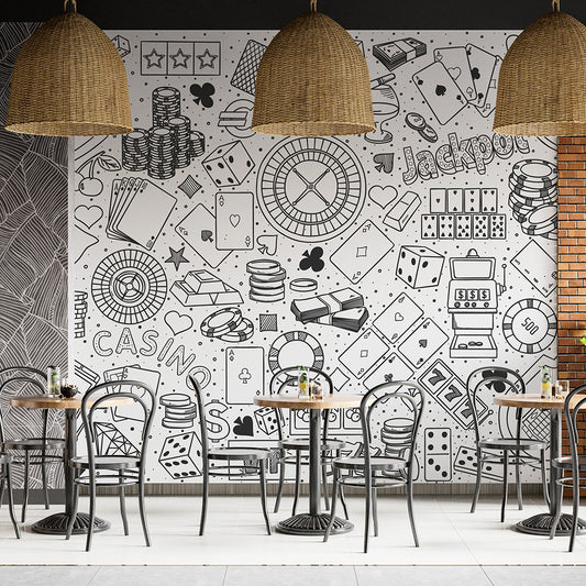 Latte & Luck Mural Art Wall