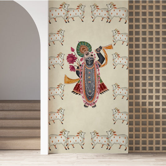 Shreenath Ji Wall Mural temple wallpaper