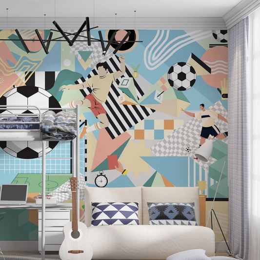 Football Stars Wallpaper kids room wallpaper