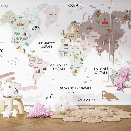 Explore The World Kids room wallpaper