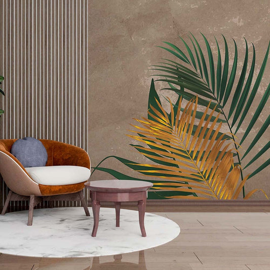 Golden Palmscape Wallmural