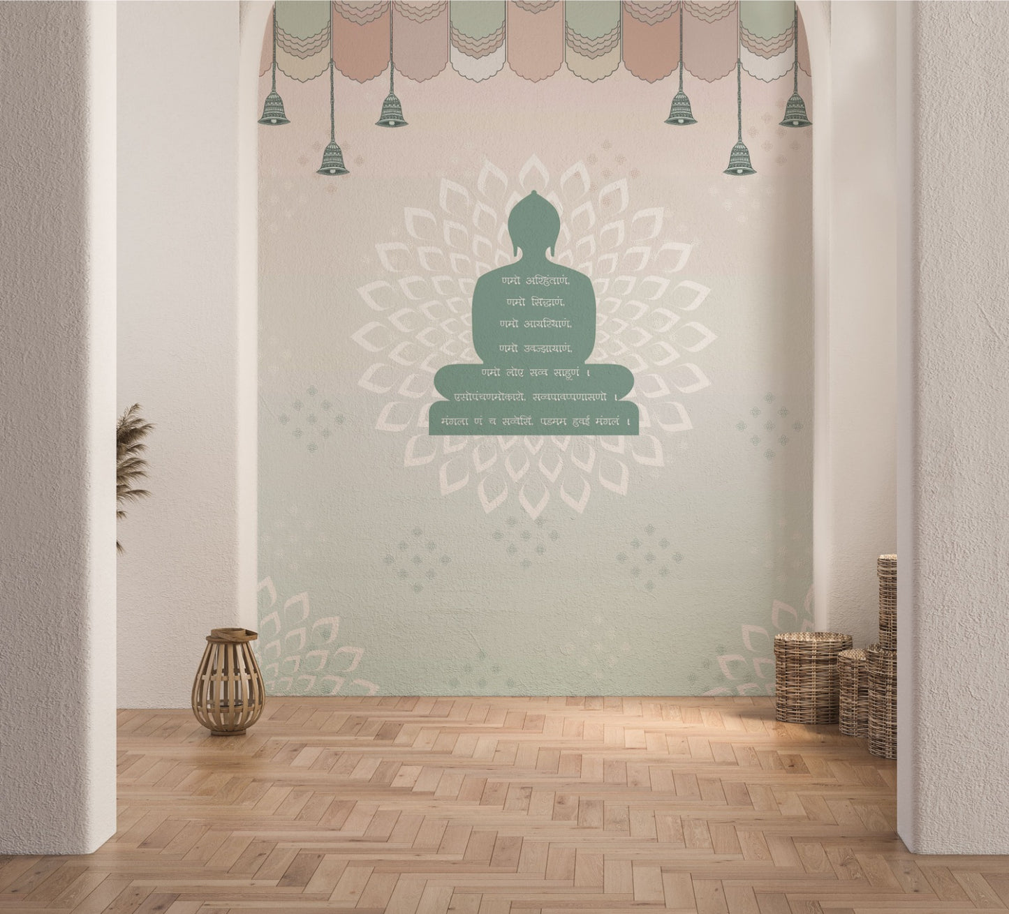 Jain Namokar Mantra Mural Wall Art