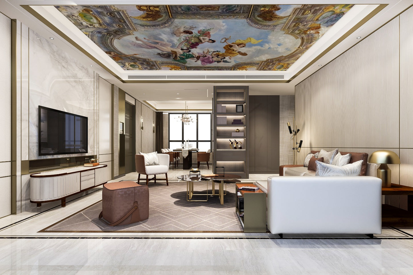 Asian Ceiling wall art Wallpaper