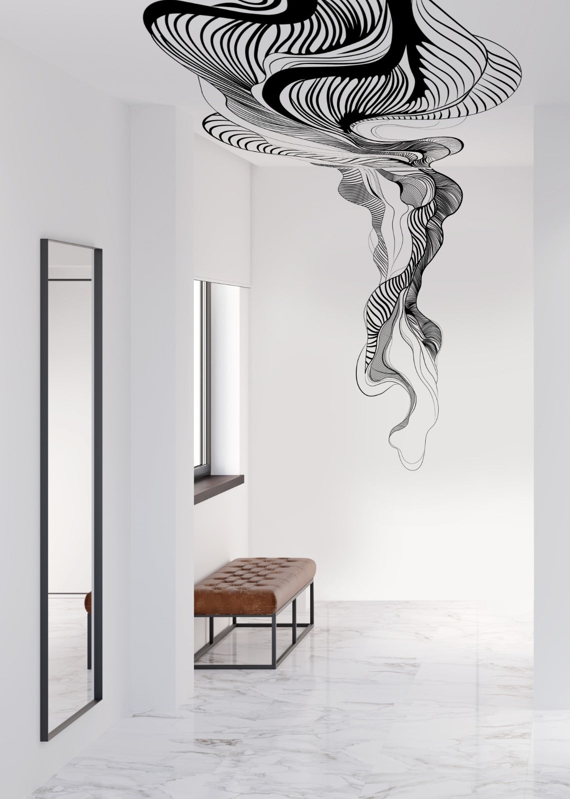 Illusionary Waves Black theme Wallpaper