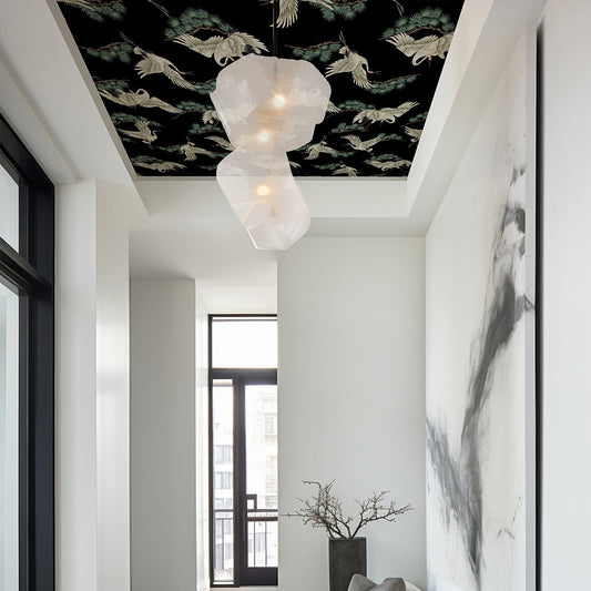 Oriental Garden Ceiling art Wallpaper