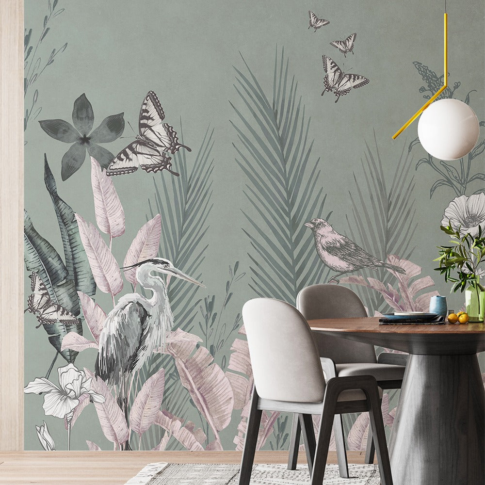 Pink Tropical Breeze Custom Wallpaper