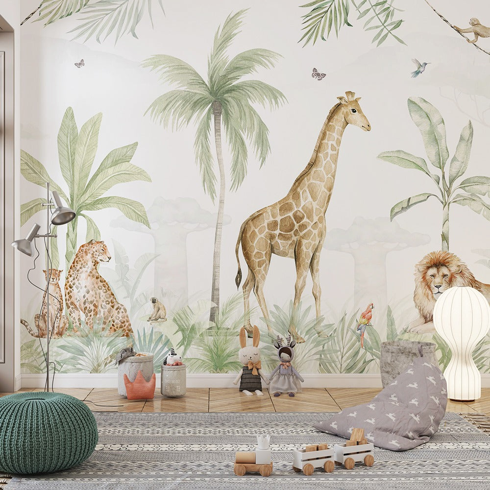 Jungle Theme Kids room wallpaper