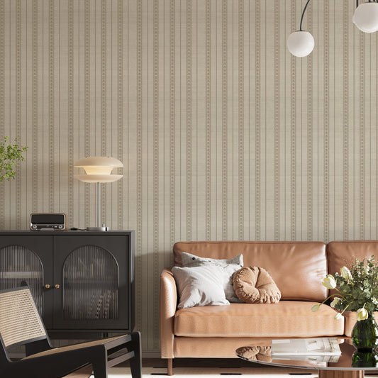 Linen Tulip Stripe Wallpaper