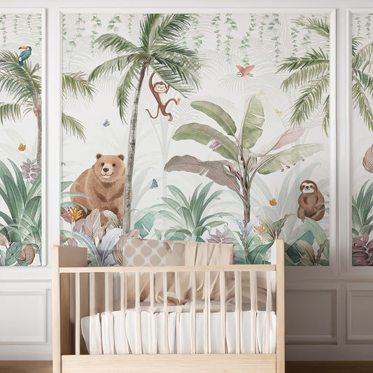 Jungle Safari Wallpaper kids Room wallpaper
