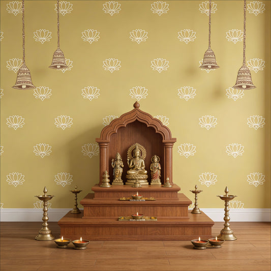 Pichwai Lotus Mural Wall Art