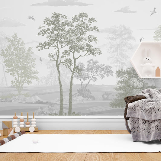 Safari dreamscape Kids room wallpaper