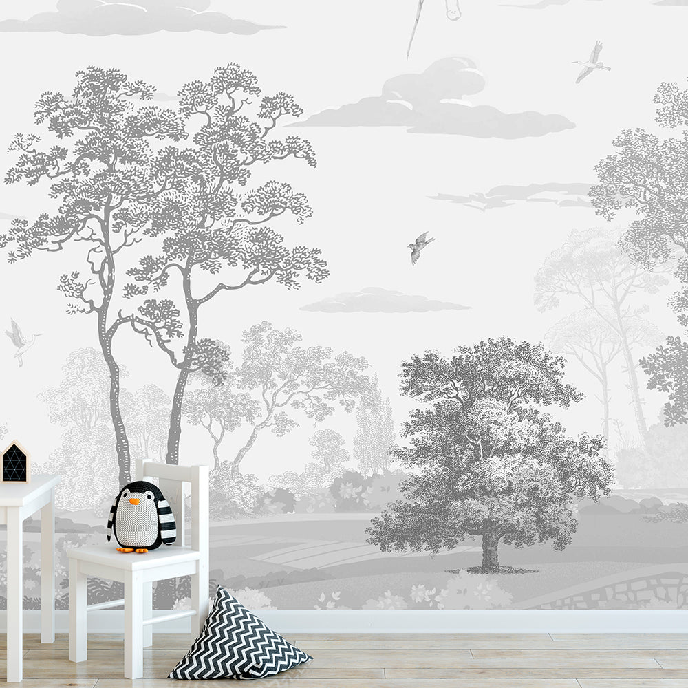 Safari dreamscape Kids room wallpaper