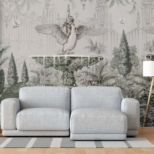 Vintage Fountain Wallpaper