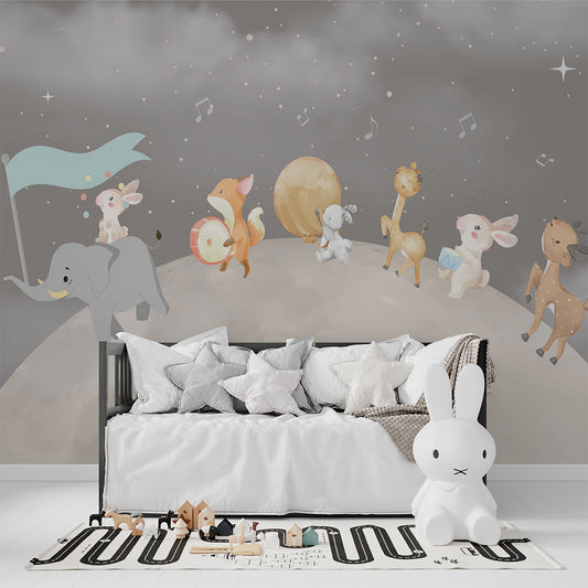 Animals on Moon wallpaper