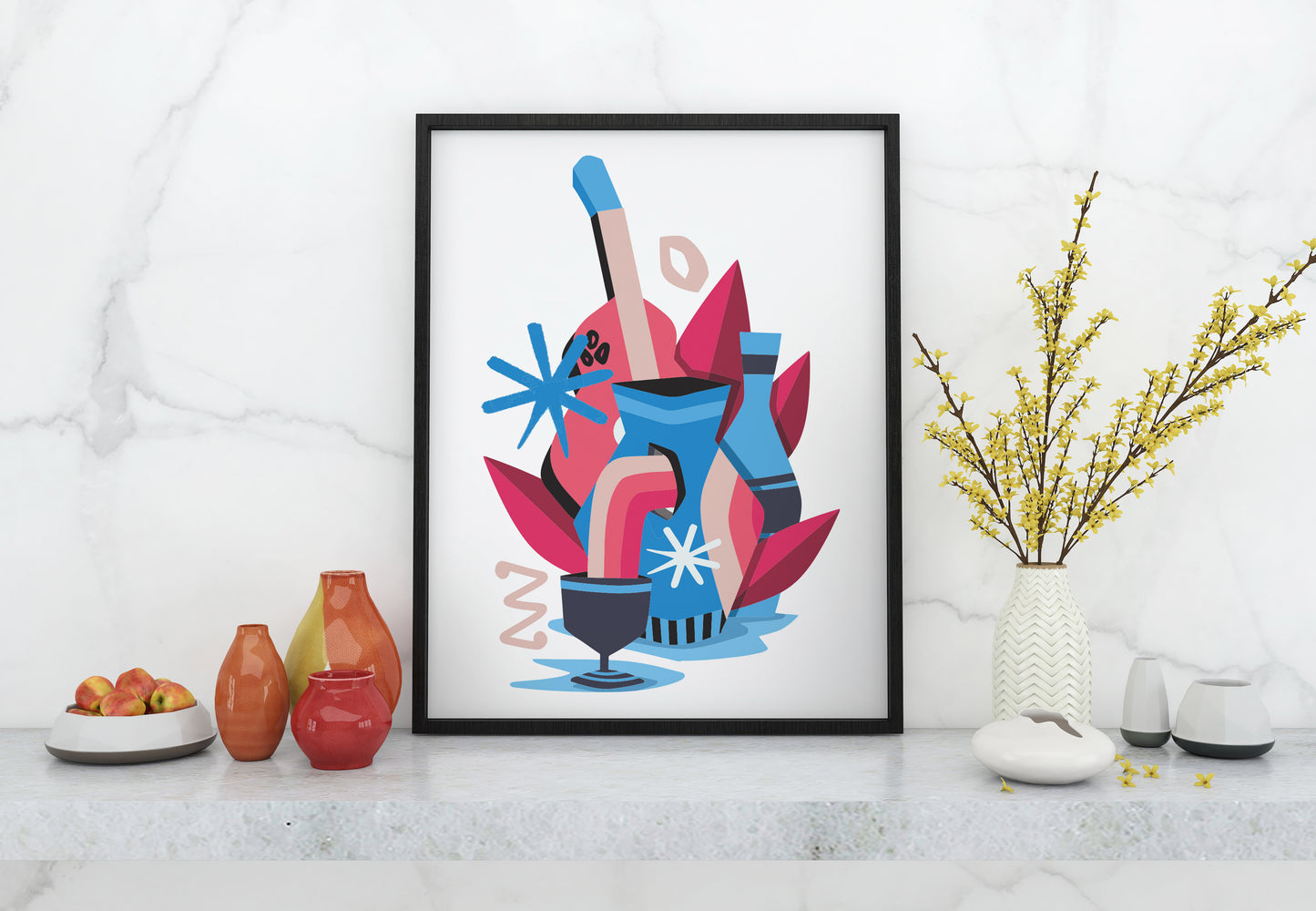Musical pop art (white)