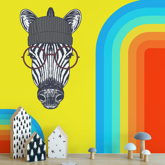 Funky Zebra Wall Art for Living Room