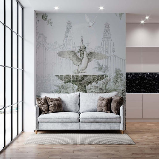 Vintage Fountain Wallpaper