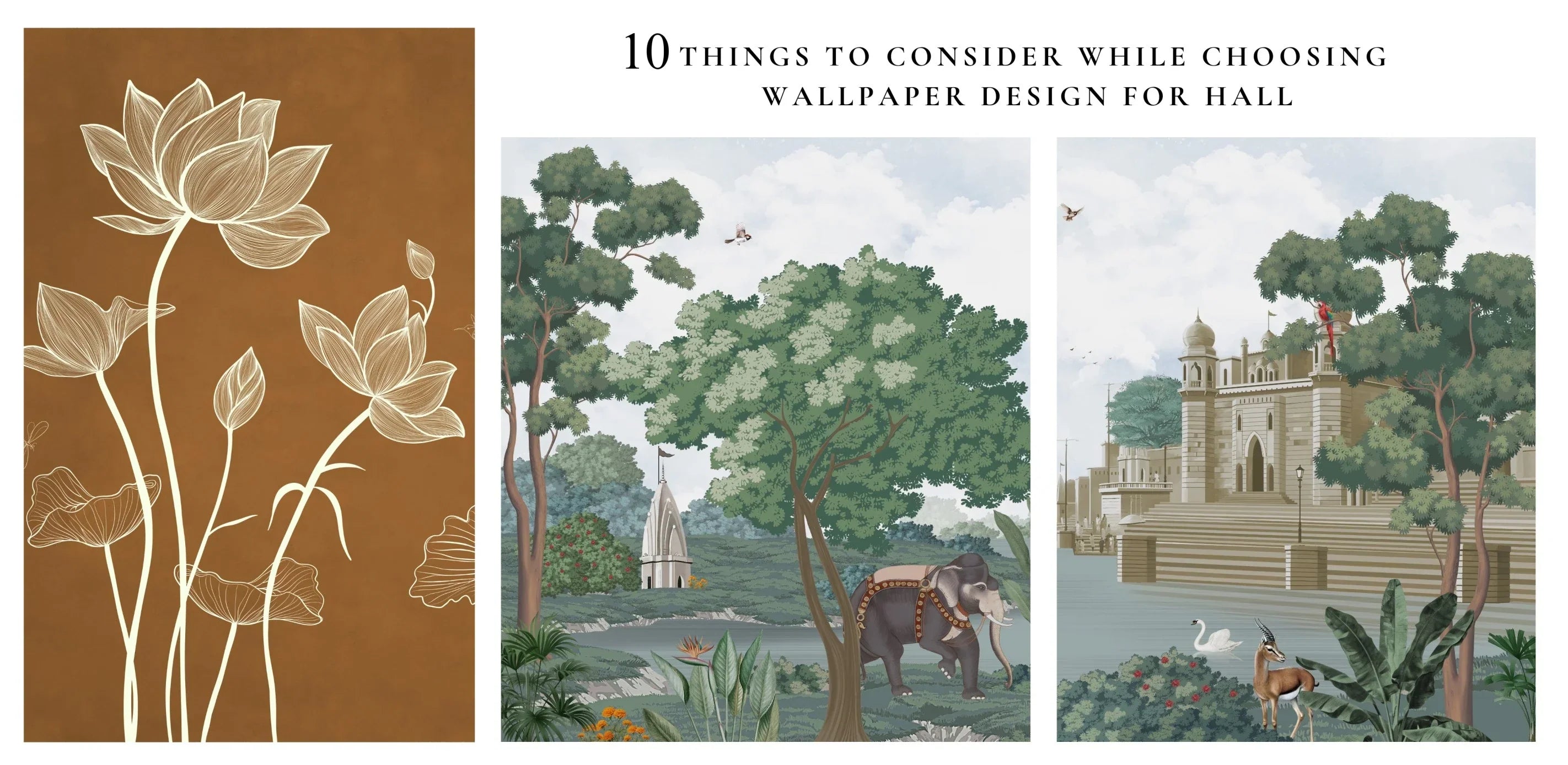 10 things to consider while choosing wallpaper design for hall