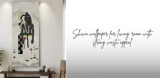 Shiva Wallpaper for Living Room with Strong Vastu Appeal
