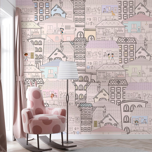 Doll House Wallpaper for Children Room