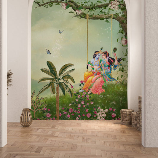 Radha Krishna Mural Wall Art