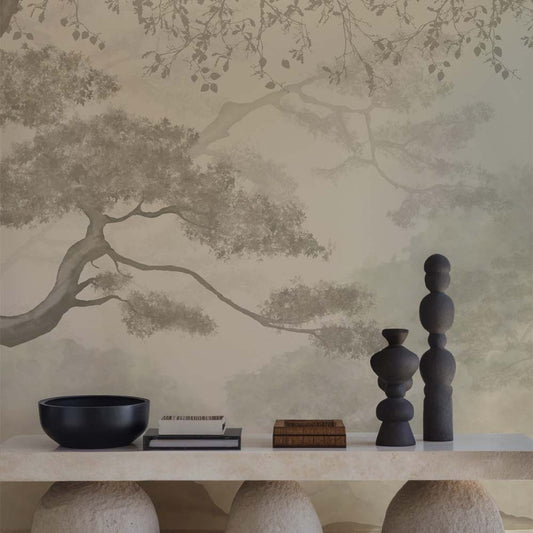 Contemporary Tropical Wallpaper for Living Room