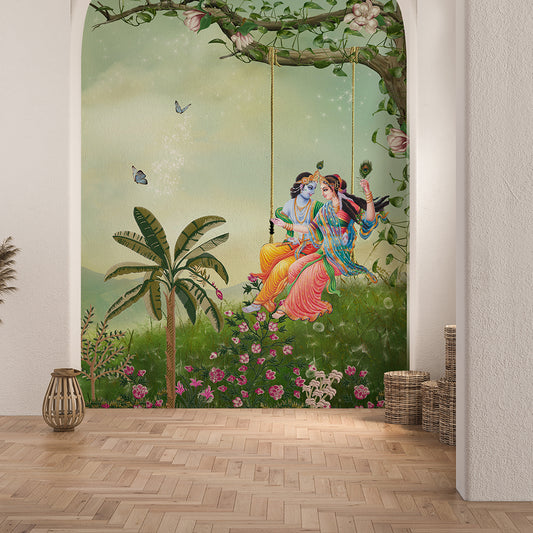 Radha Krishna Mural Wall Art