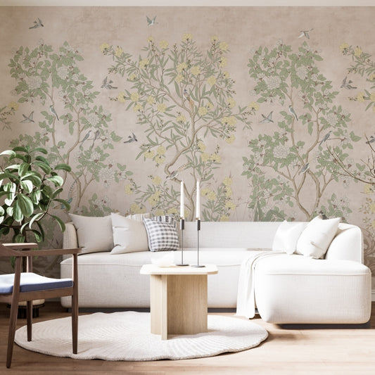 Chinoiserie Bloom Wall Mural