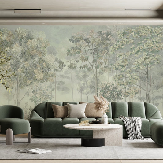 Painted Tropics Wallpaper for Living Room