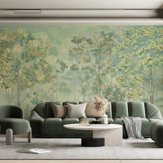 Painted Tropics Wallpaper for Living Room