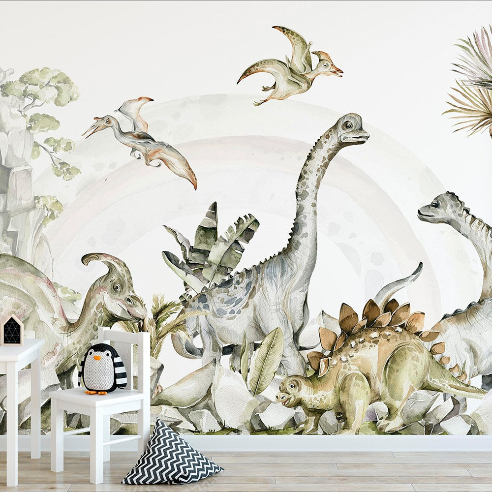 Dino World Wallpaper for kids Room
