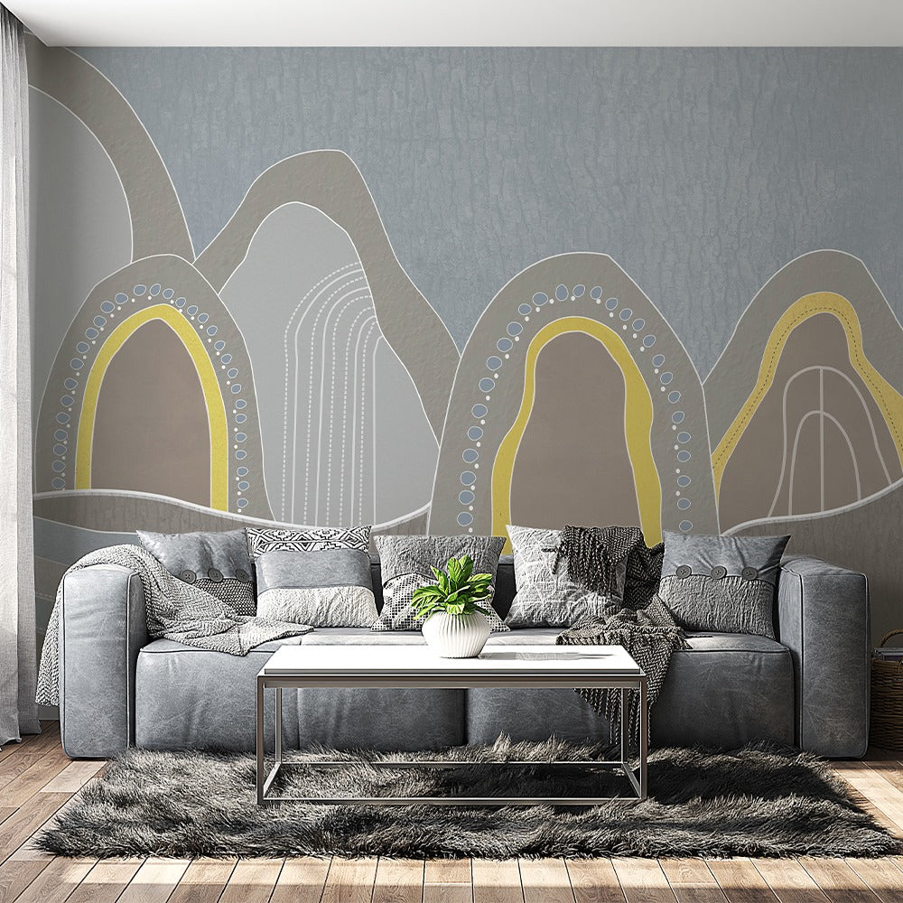 Abstract Mountains Wall Art for Living Room