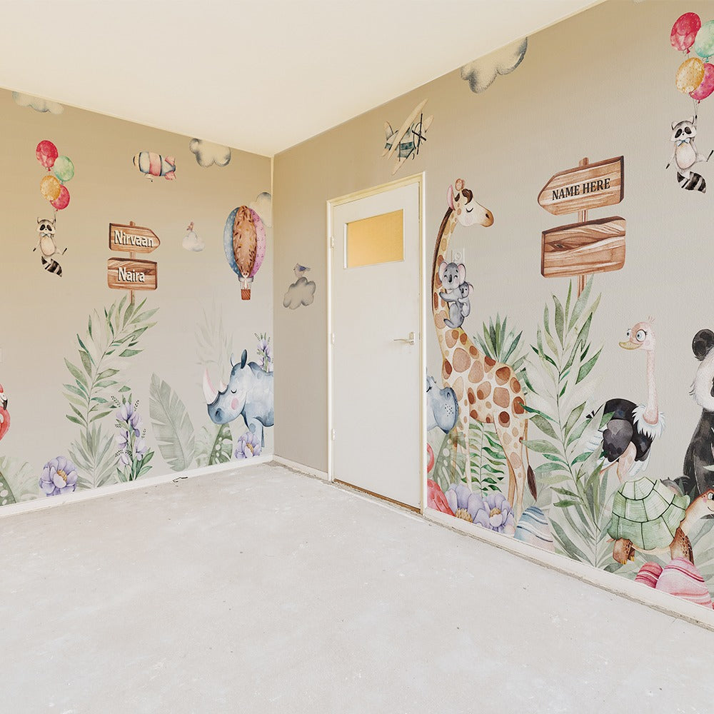 Whimsical Wonderland Wallpaper for L- Shape Walls kids room wallpaper