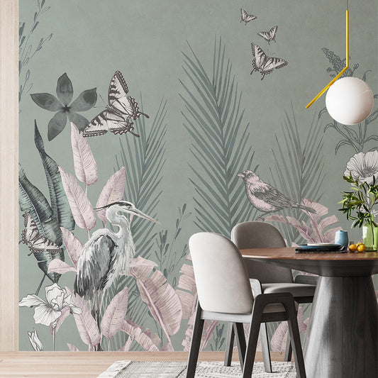 Pink Tropical Breeze Custom Wallpaper for Walls