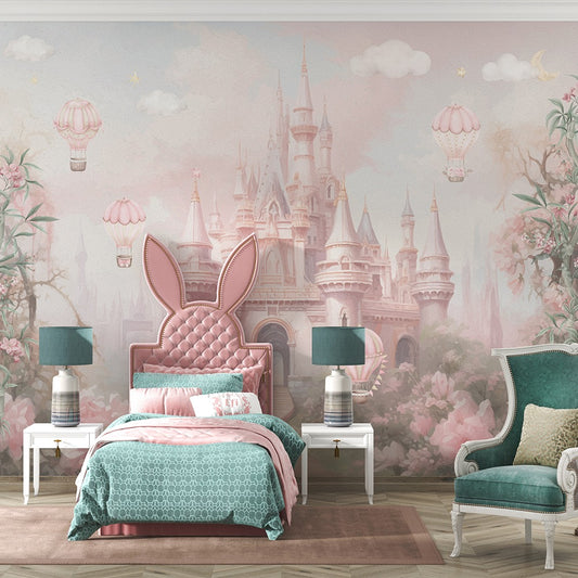 Dreamy Princess Castle Wallpaper for Children Room