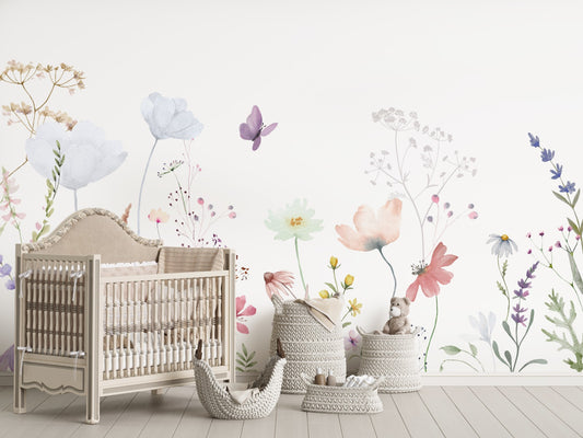 Pastel Bloom Wallpaper for Kids Room