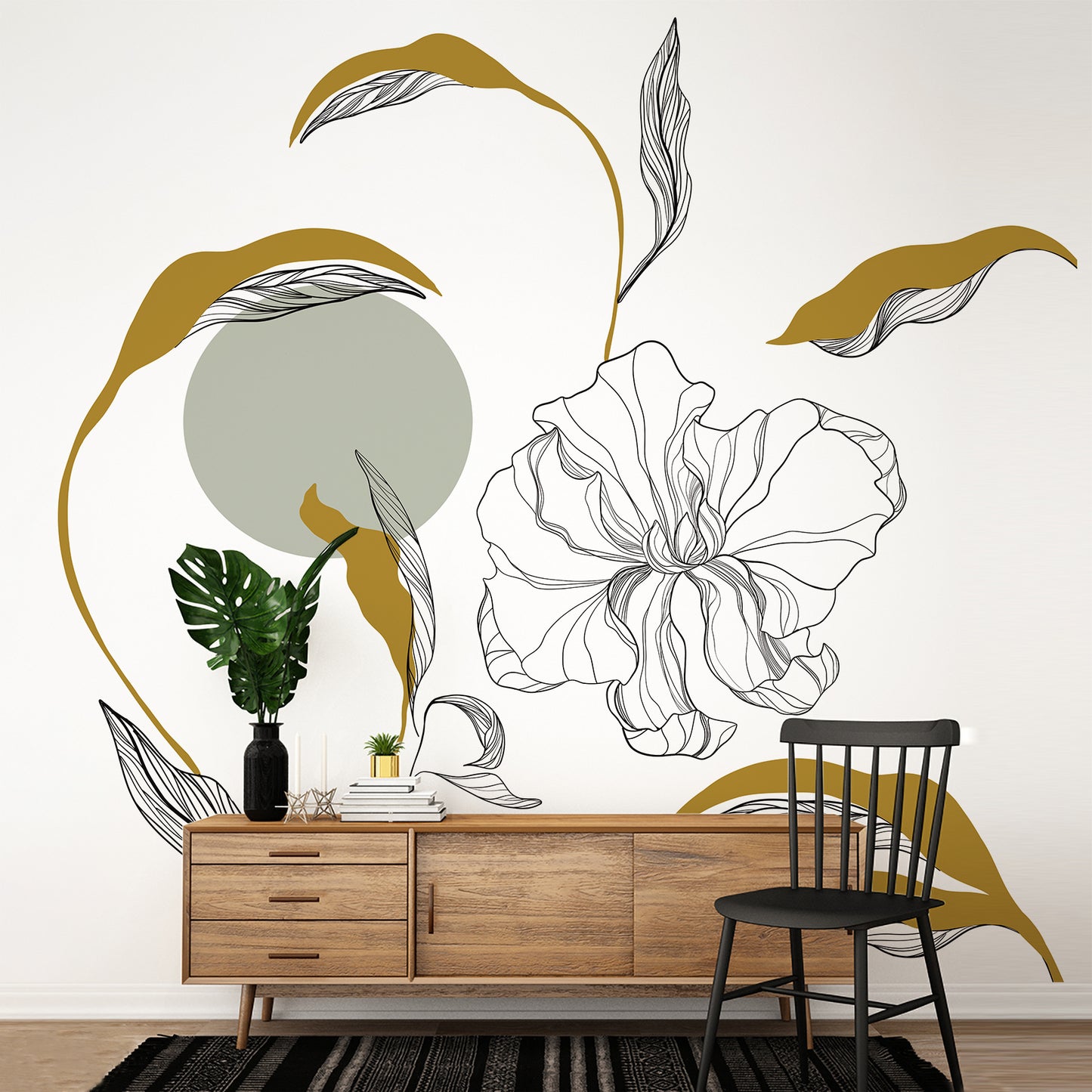 Botanical silhouette Wallpaper