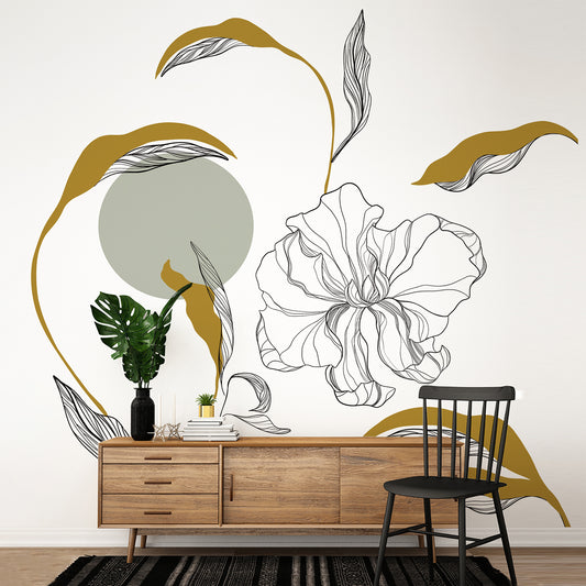 Botanical silhouette Wallpaper