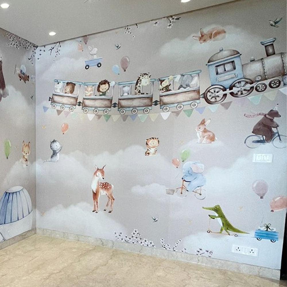 Toy Train | Kids Wallpaper | Wallpaper Mural | Digital Walls