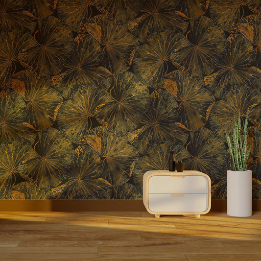 metallic gold wallpaper​
