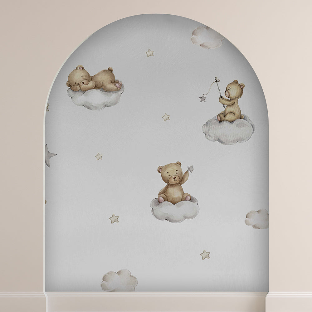 Teddy on Clouds Wallpaper for Arch Walls