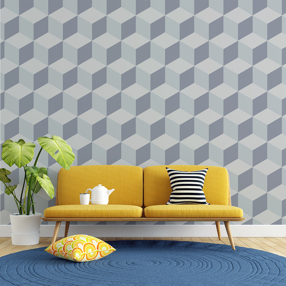 3d Cubes-Wallmural